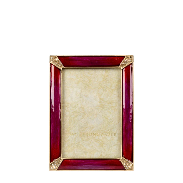 Jay Strongwater Lavinia 4" x 6" Bouquet Crystal Picture Frame