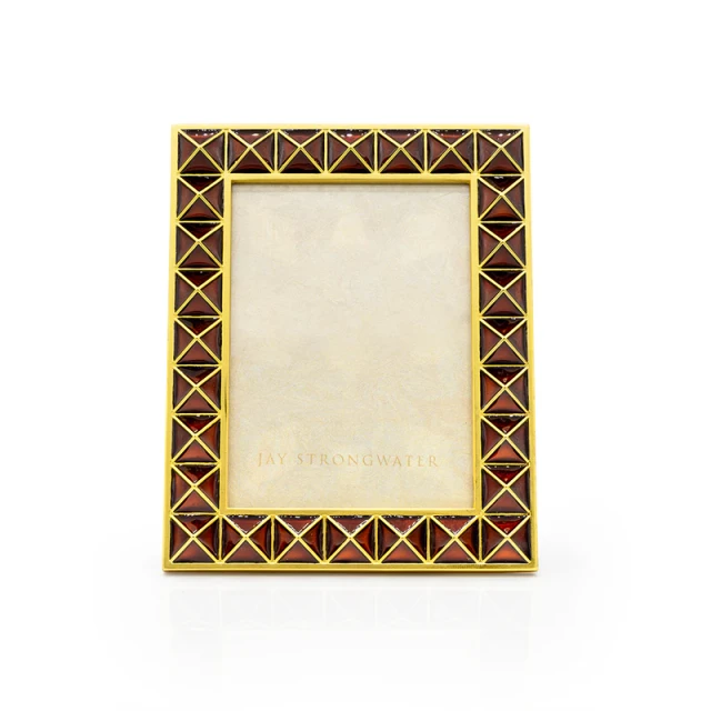 Jay Strongwater Abaculus Pyramid Safari 3" x 4" Picture Frame