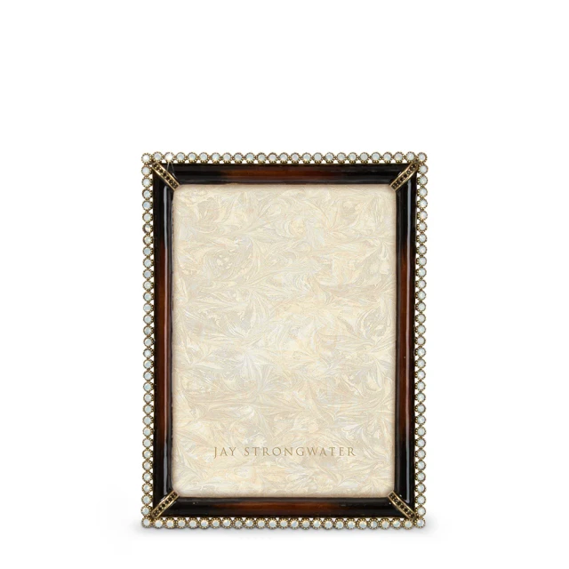 Jay Strongwater Lucas Stone Edge Safari 5" x 7" Crystal Picture Frame