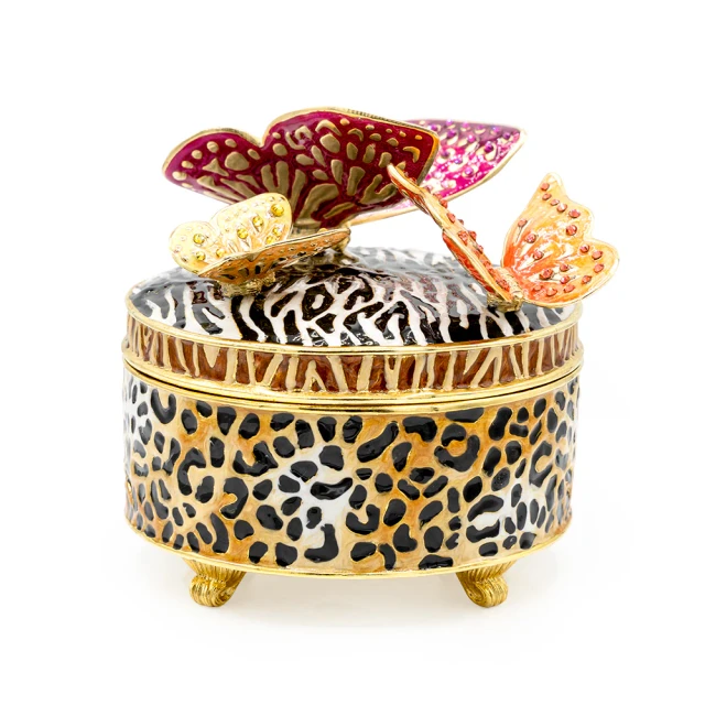Jay Strongwater Zaya Jungle Box With Butterflies