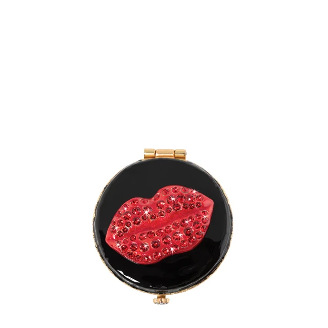 Jay Strongwater Monroe Lip Compact - Black & Red