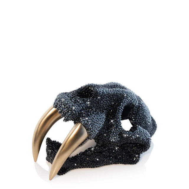 Jay Strongwater Wynter Luxe Saber-Toothed Tiger Skull