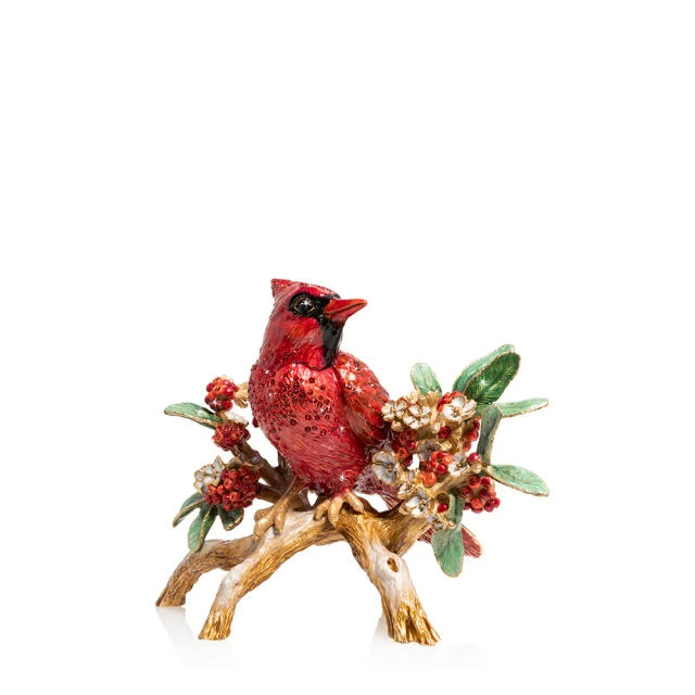 Jay Strongwater Red Cardinal on Branch Figurine