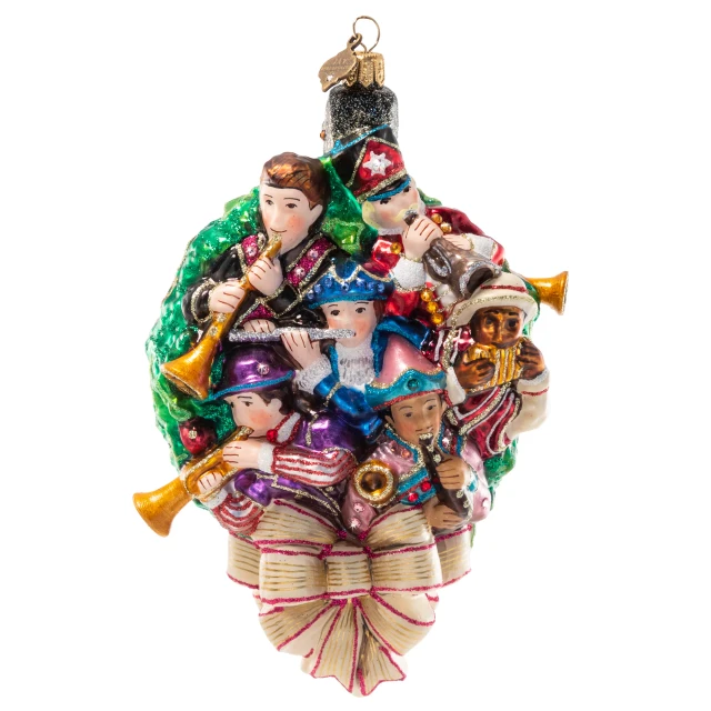 Jay Strongwater 11 Pipers Piping Glass Ornament