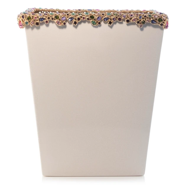 Jay Strongwater Esther Bejeweled Trash Bin - Bouquet