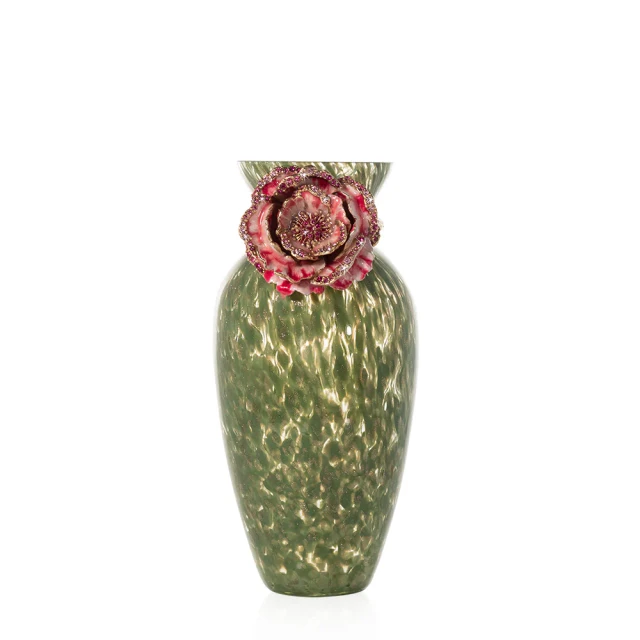 Jay Strongwater Hadleigh Peony 8" Vase
