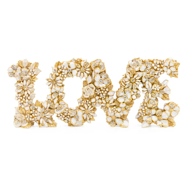 Jay Strongwater Olivia Opal Love Objet