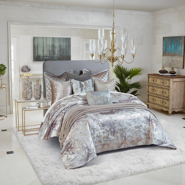 Cloud9 Design Syros Grey and Silver Duvet Set