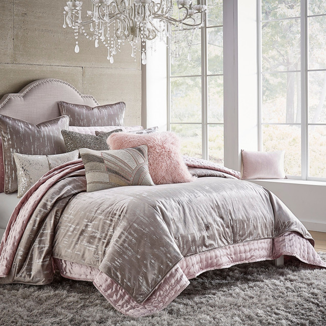 Cloud9 Design Zilar Grey Velvet Duvet Cover