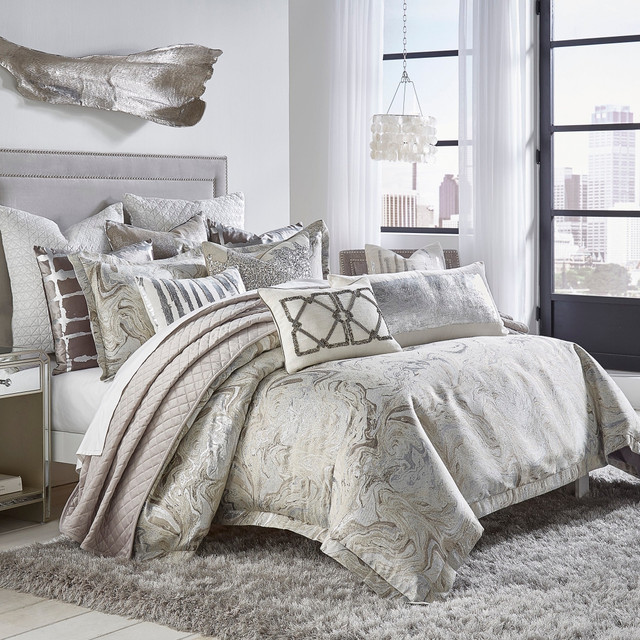 Cloud9 Design Theo Grey Ivory Duvet Set