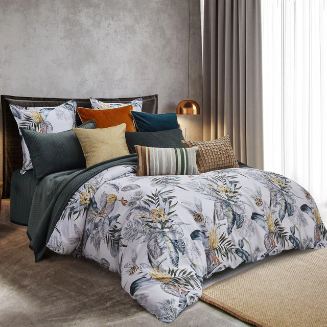 Cloud9 Design Ari Grey Tropical Duvet Cover