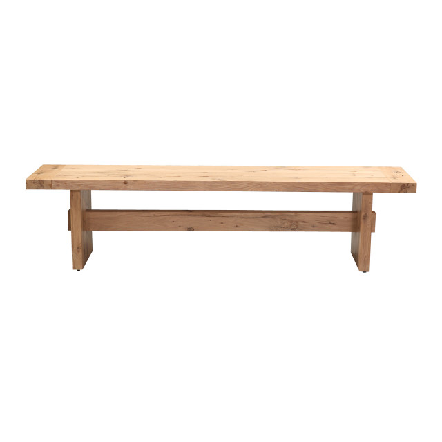 World Interiors - Alpine 74" Bench in Distressed Oak