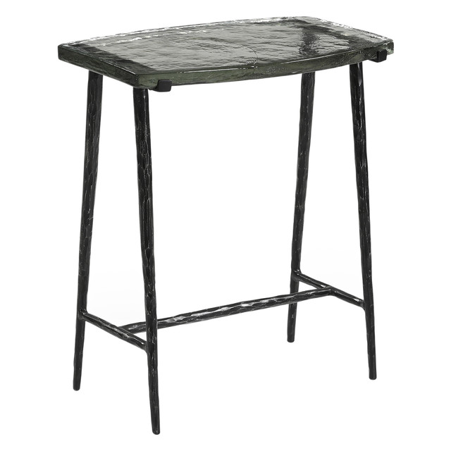 World Interiors - Calloway 17" Side Table with Glass Top