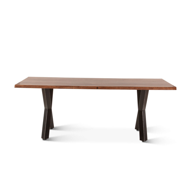 World Interiors - Elliston 80" Dining Table in Sheesham and Matte Black Iron