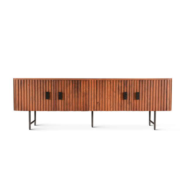 World Interiors - Halden 67" Plasma Cabinet Pecan Brown
