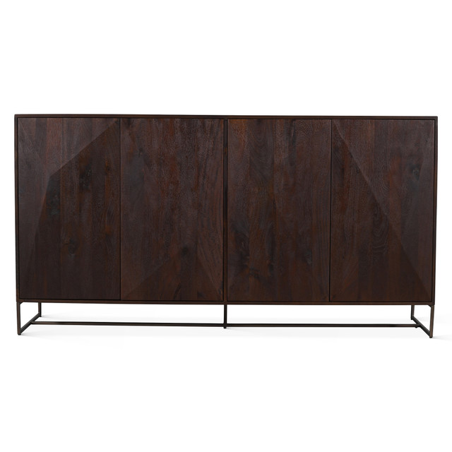 World Interiors - Oxford 76" Sideboard with Walnut Finish