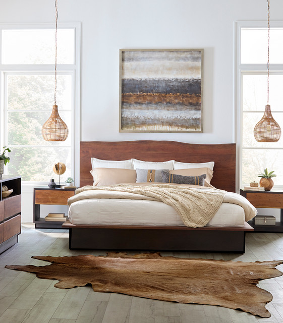 World Interiors - Palermo Night Chest in Acacia with Raw Walnut Finish