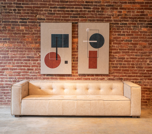 World Interiors - Portia Cream Leather Sofa