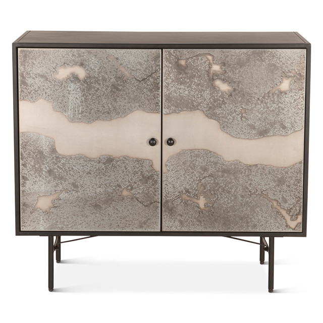 World Interiors - St. George 18" Bar Cabinet in Oxidized Black