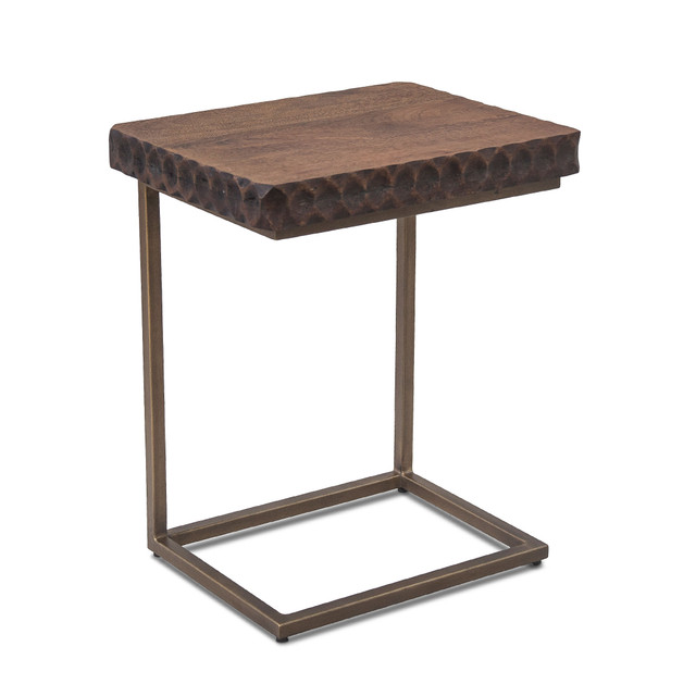 World Interiors - Vallarta Side Table in Mango Wood with Two Tone Finish