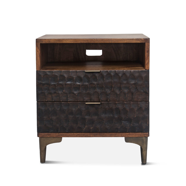 World Interiors - Vallarta Night Chest in Mango Wood with Two Tone Finish