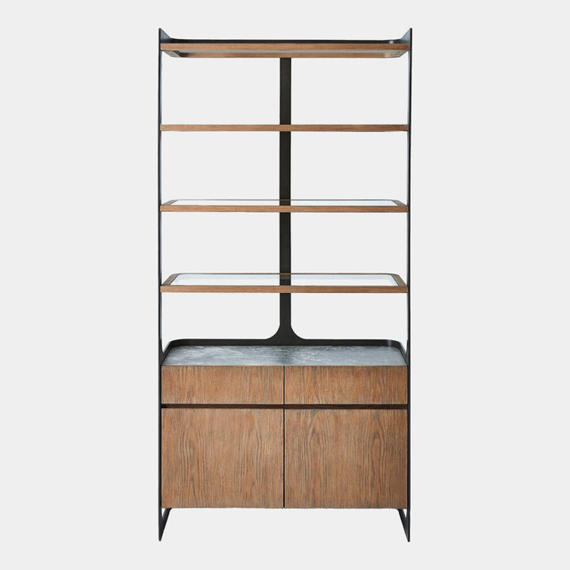 Global Views Element Etagere - Aspen Gray & Spanish Marble
