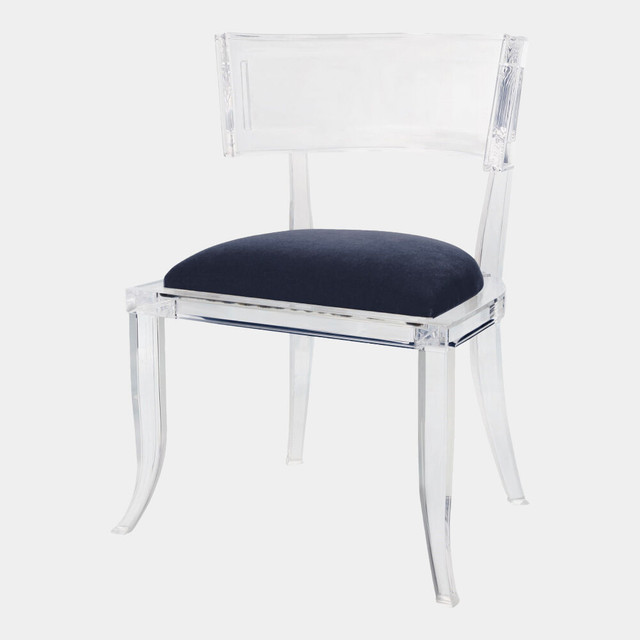 Global Views Klismos Acrylic Chair - Admiral Blue