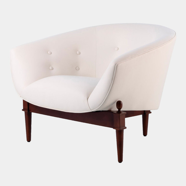 Global Views Mimi Chair - White Leather