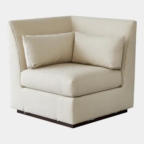 Global Views Alder Sectional Corner Chair - Moonstone