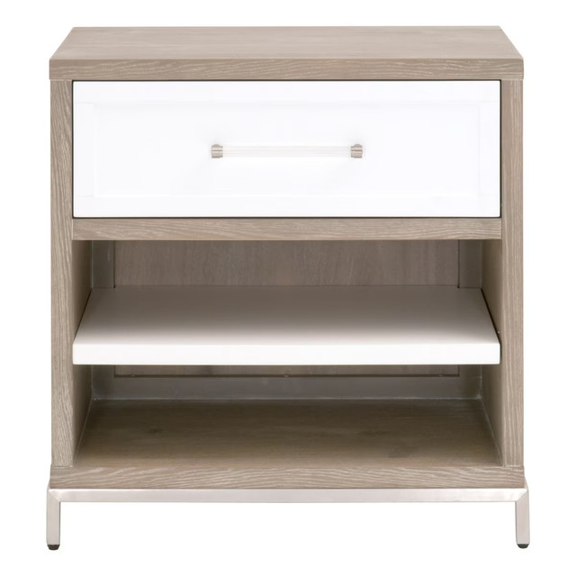 Essentials For Living - Wrenn 1-Drawer Nightstand in Natural Gray