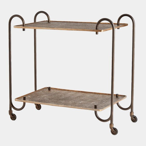 Global Views Blade Bar Cart - Bronze