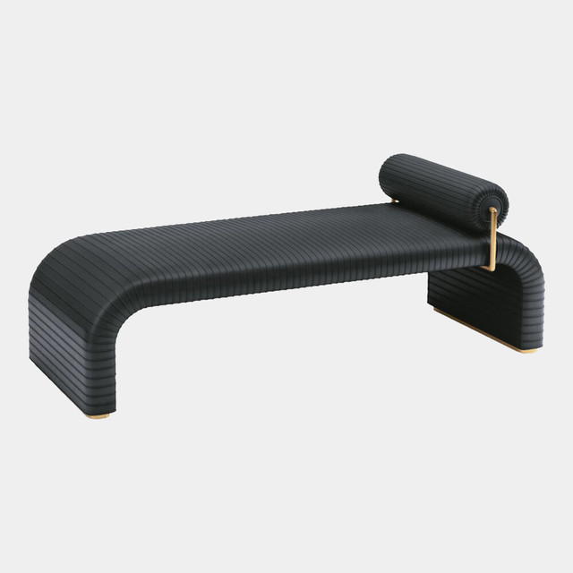 Global Views Cade Daybed - Graphite Leather