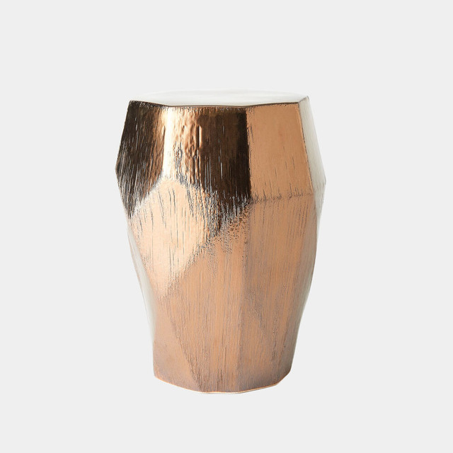 Global Views Origami Garden Stool - Bronze