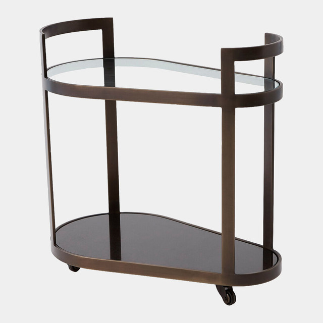 Global Views Regan Bar Cart - Antique Gunmetal