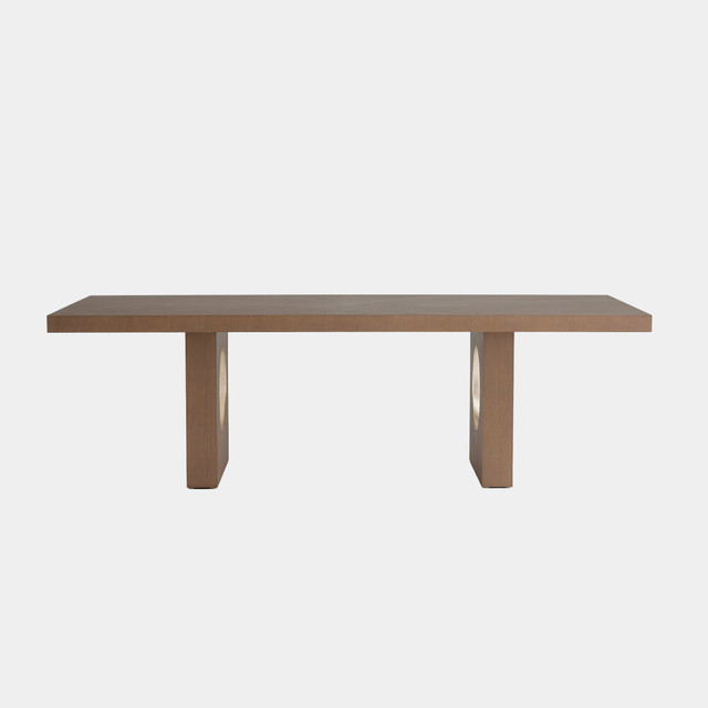 Global Views Oculus Dining Table - Nutmeg & Champagne