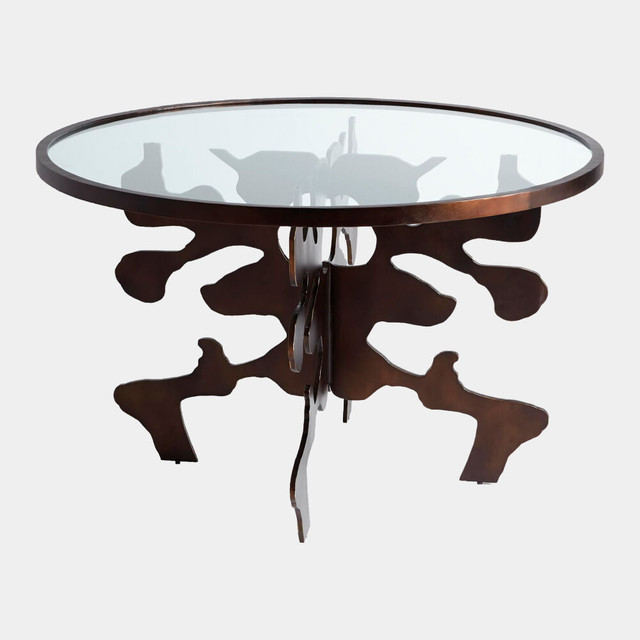 Global Views Ink Blot Dining Table - Bronze