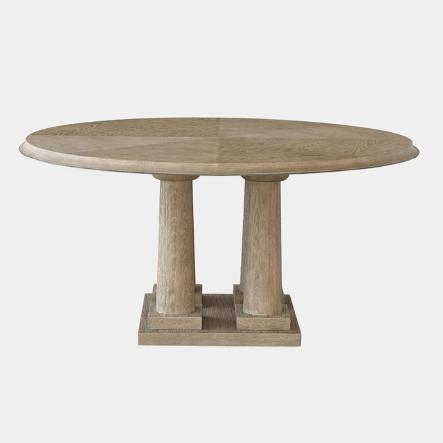 Global Views Titian Dining Table - Gray Sandblasted Oak