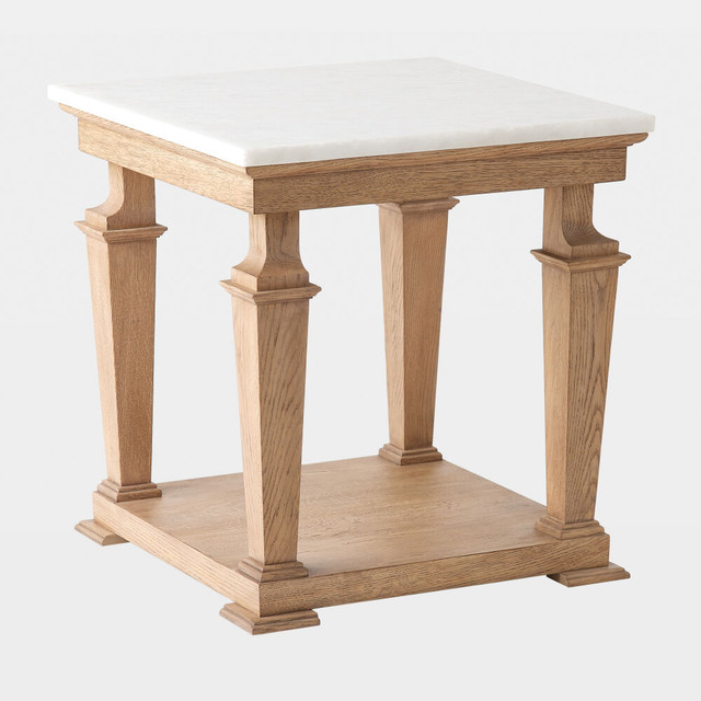 Global Views Josephine Side Table - Bleached Oak