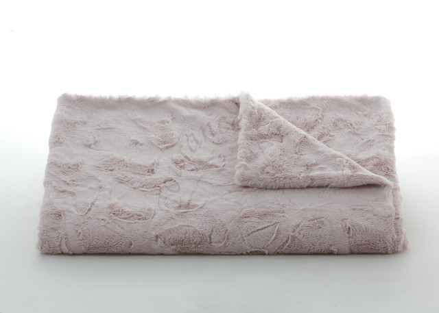 Lux Rabbit Throw in Blush by Tourance