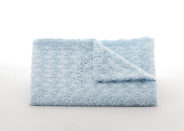 Tourance Rosebud Classic Baby Blanket in Sky Blue