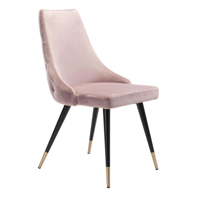 Zuo Modern Piccolo Dining Chair Pink Velvet