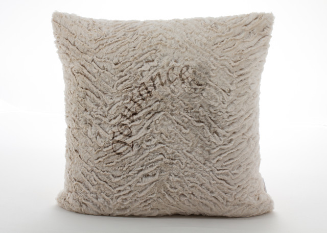 Tourance - Zebra Duotone Square Pillow in Cream & Sahara