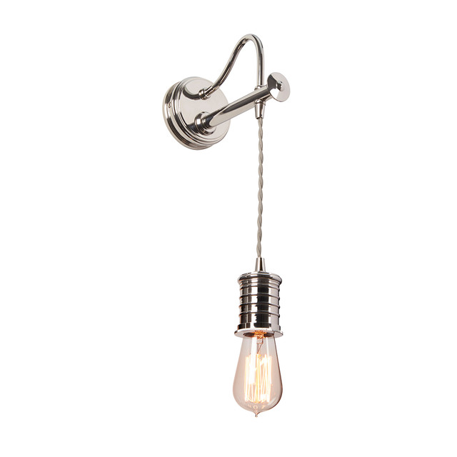 Douille 1 Light Wall Light – Polished Nickel