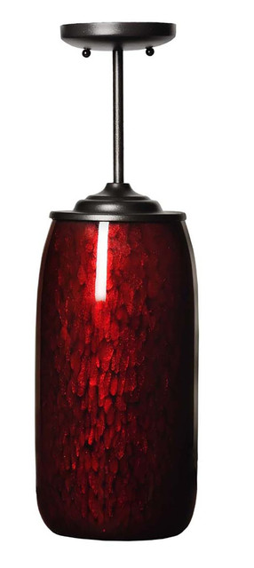 Thumprints Galaxy Red 16" Satin Black Pendant Light