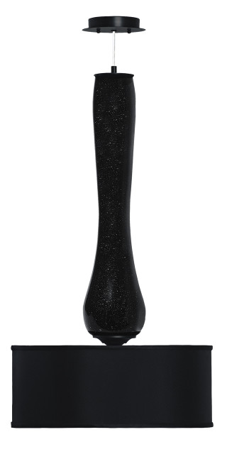 Thumprints Moondust 33" Black Blown Glass Pendant Light