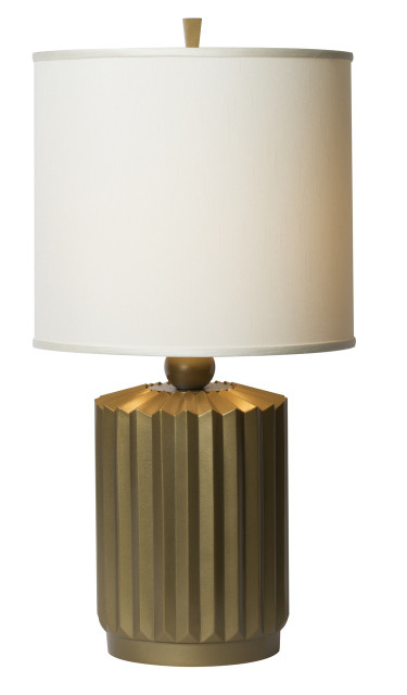 Thumprints Starburst 27" Brushed Gold Table Lamp