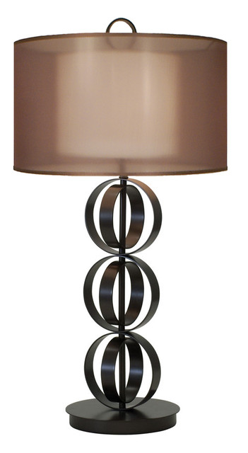 Thumprints Compass 31" Mahogany Bronze Table Lamp