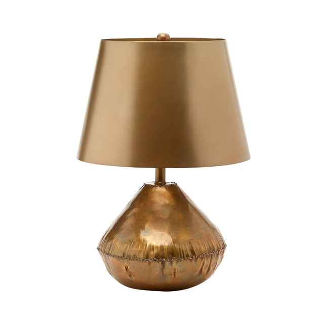 Villa & House - Penny Lamp with Shade, Antique Brass