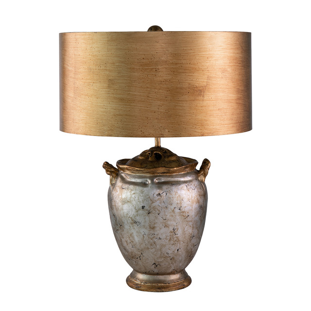 Framburg, Jackson 1 Light Gold and Distressed Silver Table Lamp TA1118