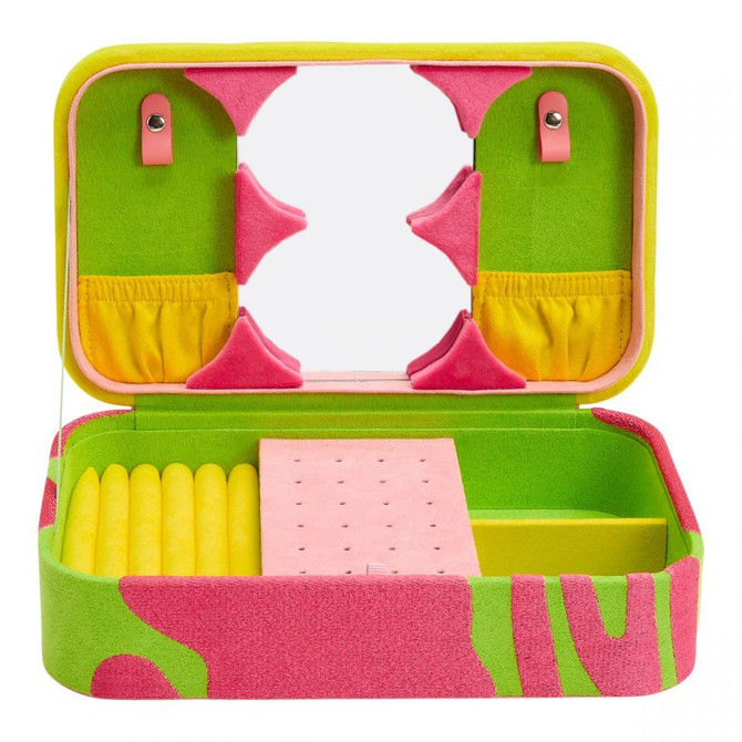 WOLF BEA BONGIASCA MEDIUM JEWELRY BOX GREEN/PINK